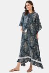 The Kaftan Company Cotton Nightdress - Navy Blue — thumbnail 2